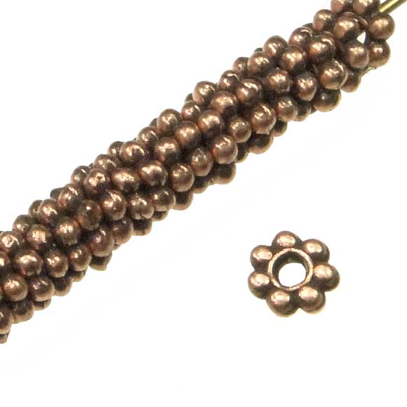 Antique Copper Plate 4x1.5MM Rondelle Daisy Spacer