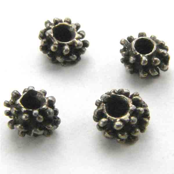 Antique Copper Plate 5MM Knobbed Cast Ball Bead