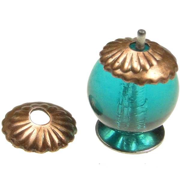 Antique Copper Plate 6MM Fluted Bead Cap