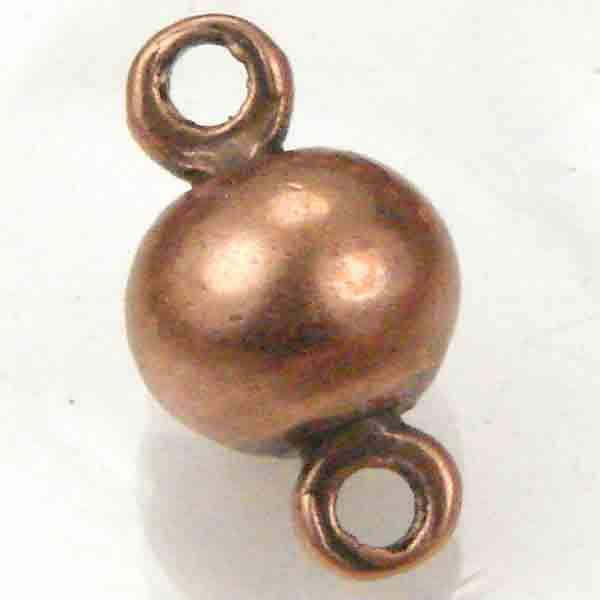 Antique Copper Plate 6MM Solid Ball Connector