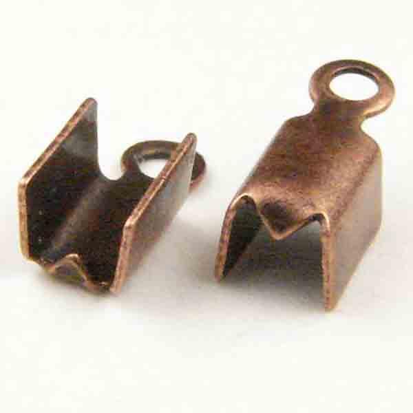 Antique Copper Plate 7.5MM Crimp End