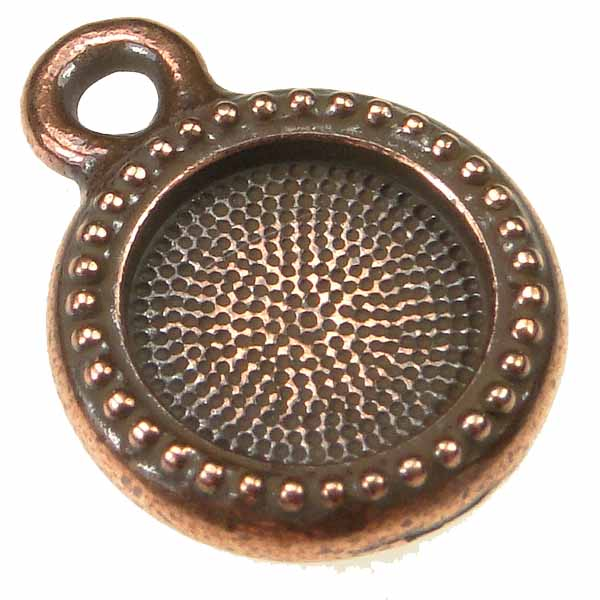 Antique Copper Plate 7MM (SS 34) Bezel Setting Pendant