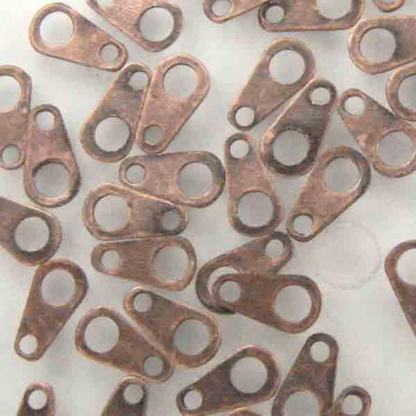 Antique Copper Plate 7X3MM Clasp Tab Connector
