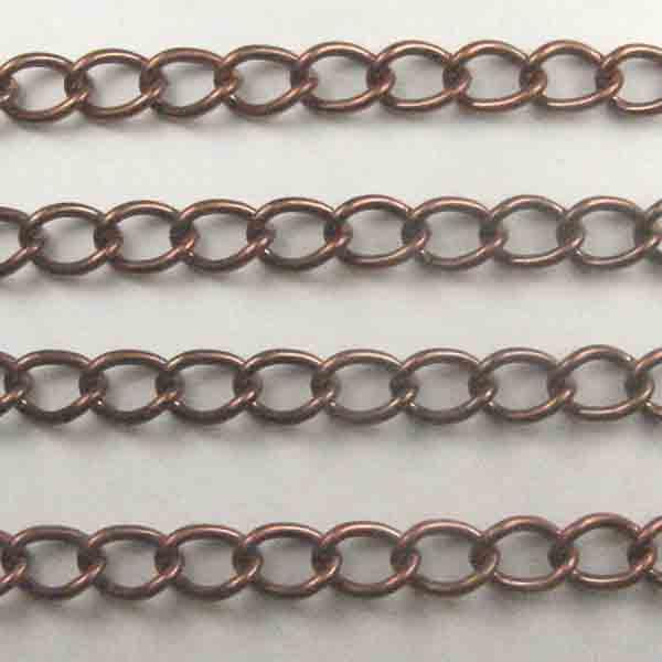 Antique Copper Plate 7x5MM Curb Chain