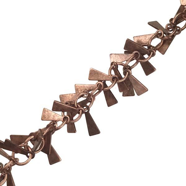 Antique Copper Plate 8MM Triangle Dangle Chain