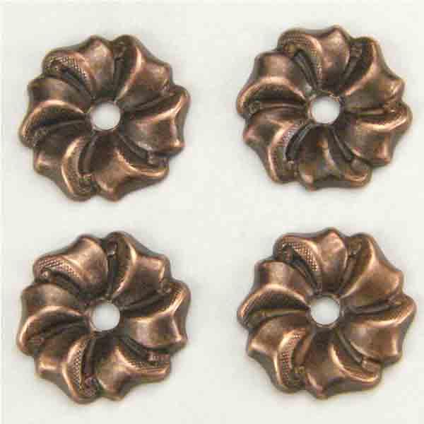 Antique Copper Plate 9MM Blossom