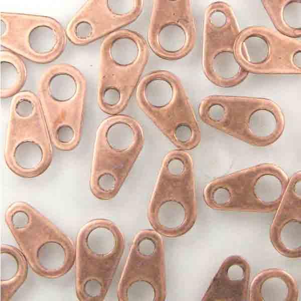 Antique Copper Plate 9X5MM Clasp Tab Connector