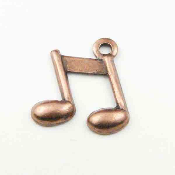 Antique Copper Plate 9x10MM Double Eighth Note
