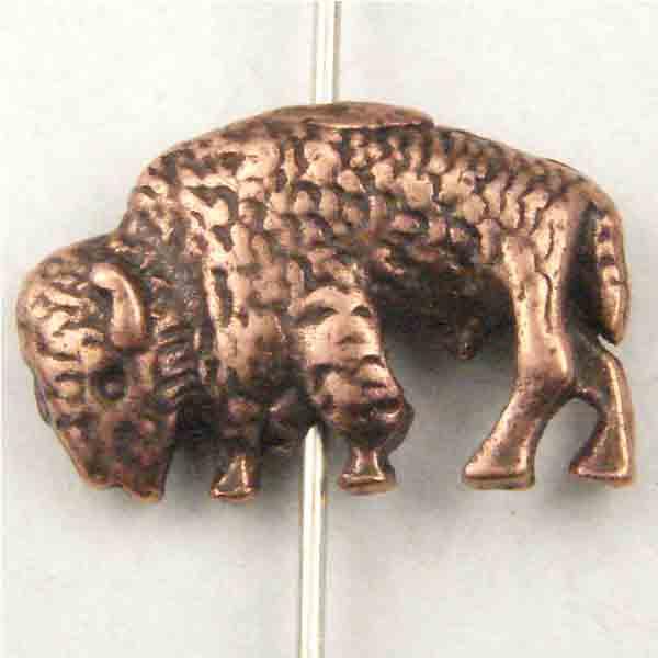 Antique Copper Plate 9x15MM Bison Bead