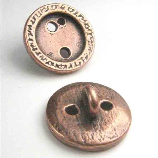 Antique Copper Plate Antique 10MM Button Setting