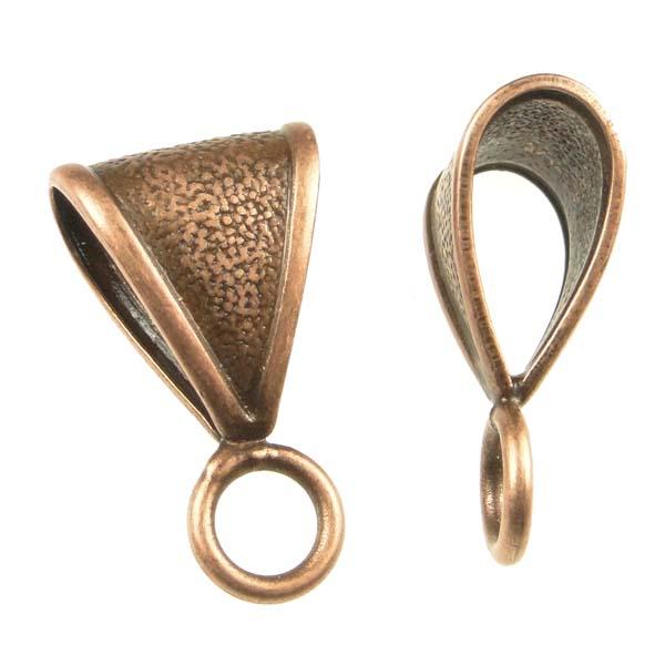 Antique Copper Plate Bail with Loop 17x10