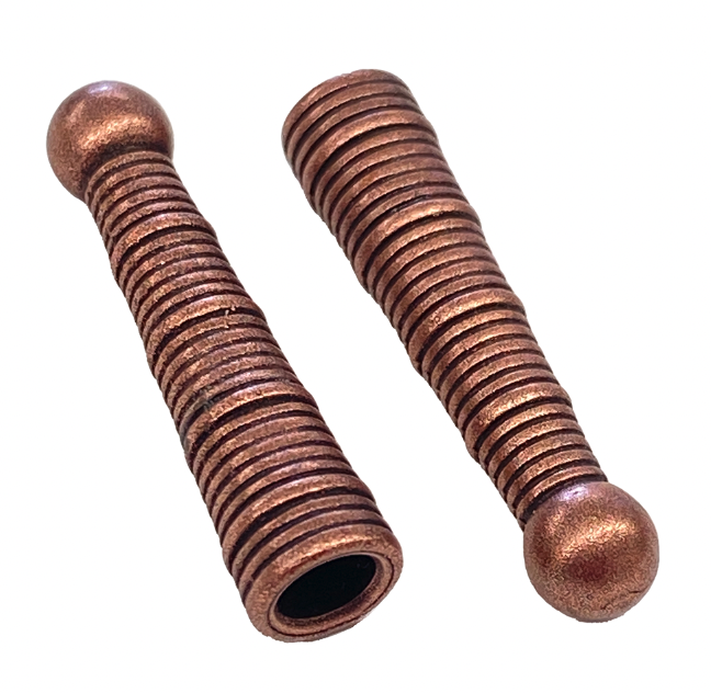 Antique Copper Plate Bola Tip 26MM