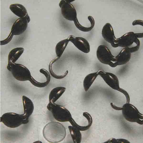 Antique Copper Plate 4MM Cup Open Loop Knot Cover