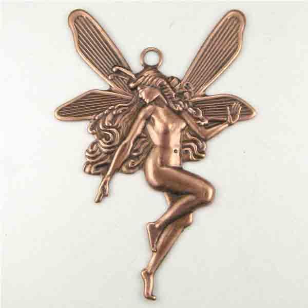 Antique Copper Plate Fairy 43X30MM