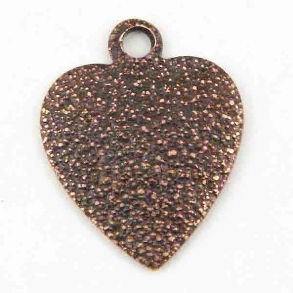 Antique Copper Plate Heart 10MM