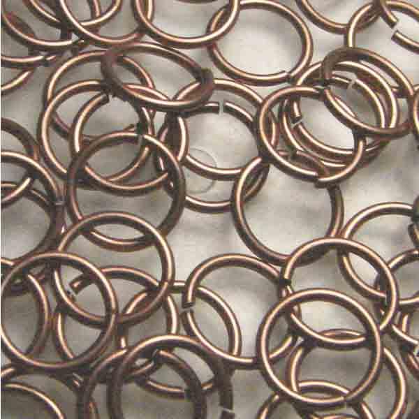Antique Copper Plate Round 9.2MM 19 gauge Jump Ring