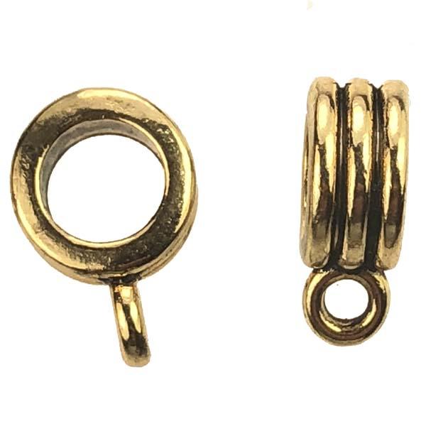 Antique Gold 12x4.5MM Bail Hanger With 5MM Hole