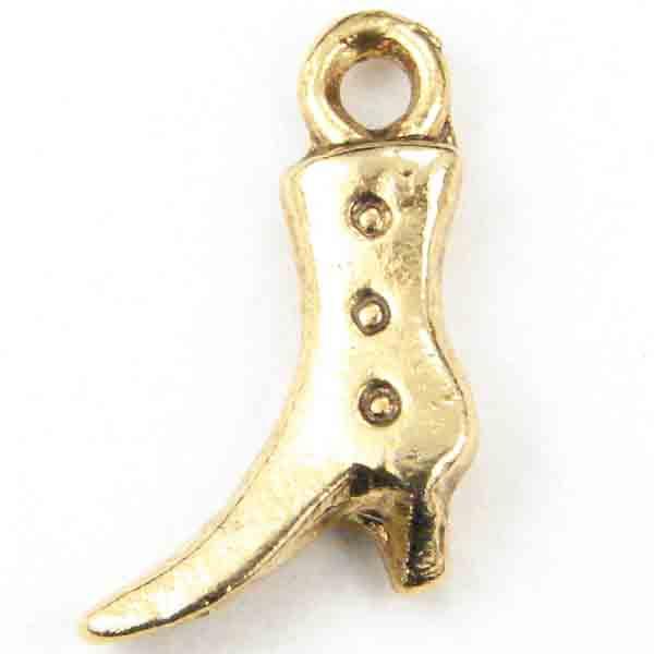 Antique Gold 13x10mm Granny Boot