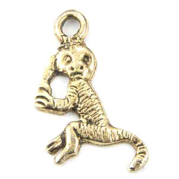 Antique Gold 13x14MM Monkey