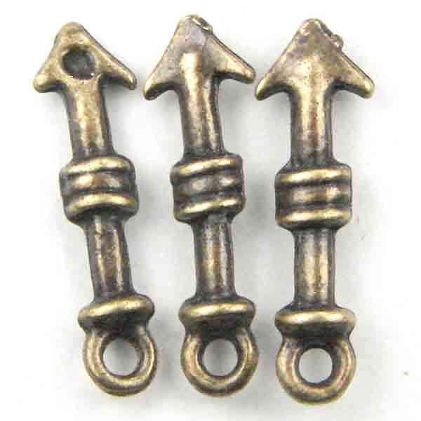Antique Gold 16x5MM Arrow 3-D