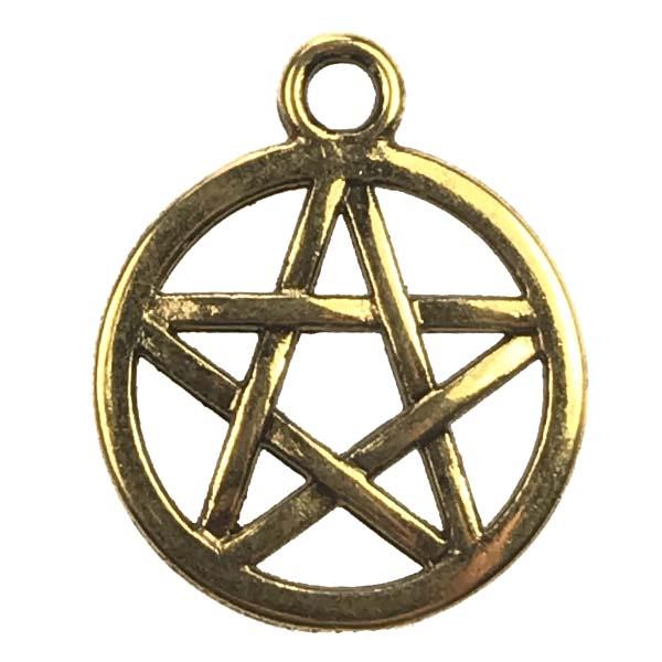 Antique Gold Plate 16MM Pentagram