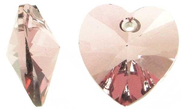 Antique Pink 14MM Swarovski Heart Pendant