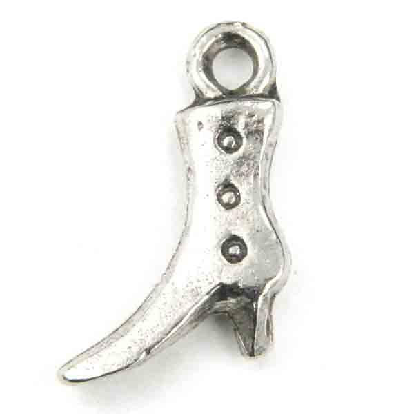 Antique Silver 13x10mm Granny Boot