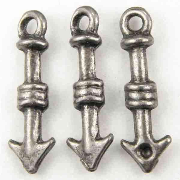 Antique Silver 16x5MM Arrow 3-D