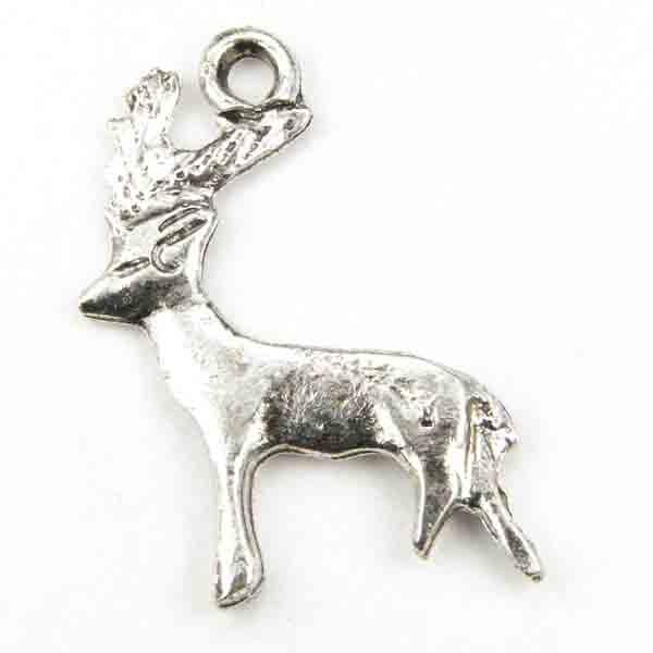 Antique Silver 21x15 Deer