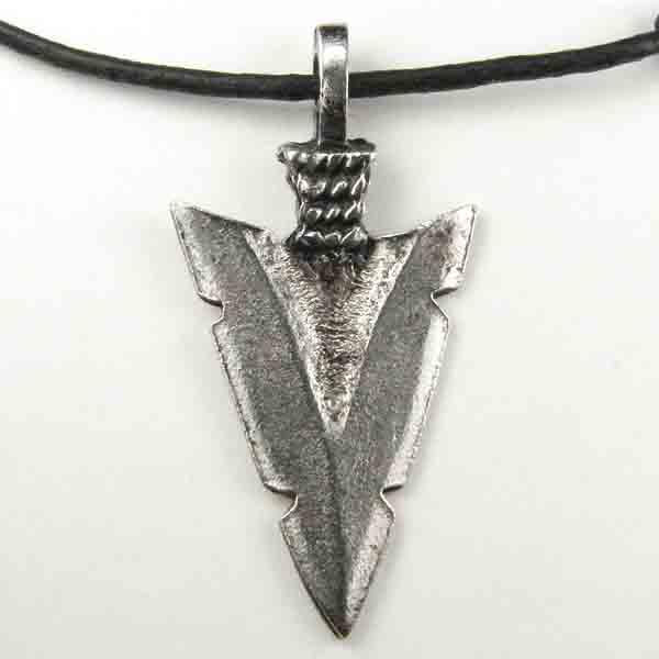 Antique Silver 27X17MM Arrowhead