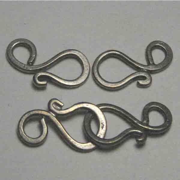 Antique Silver 2 Part S-Hook Clasp 34MM