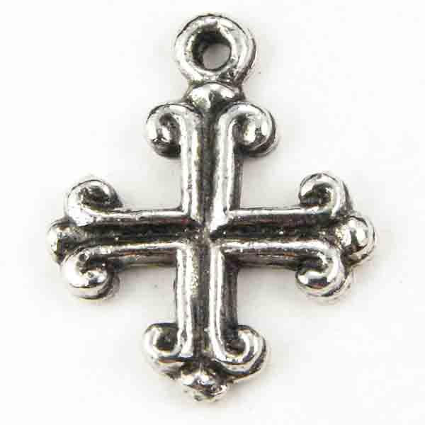 Antique Silver Cast 13MM Fleur-de-Lis