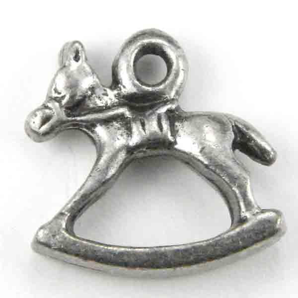 Antique Silver Plate 13MM Rocking Horse