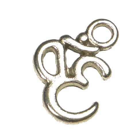 Antique Silver Plate 15x11MM Om Charm