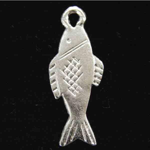 Antique Silver Plate 21x9MM Fish