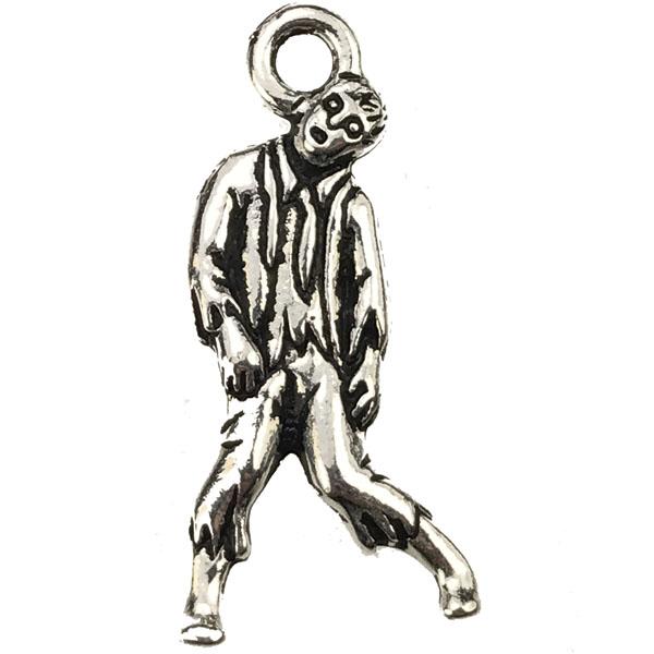 Antique Silver Plate 26x13MM Zombie