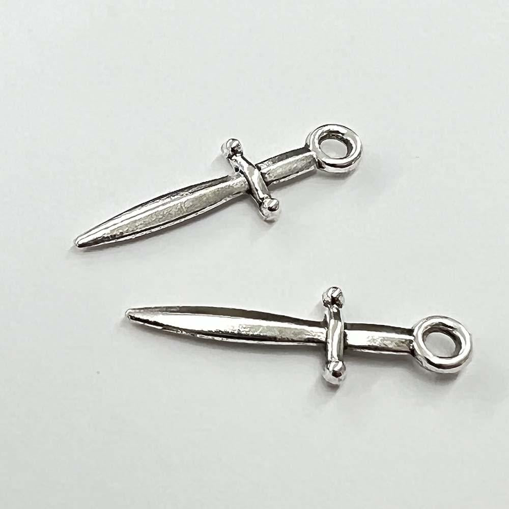 Antique Silver Plate 28x13 Dagger 3-D