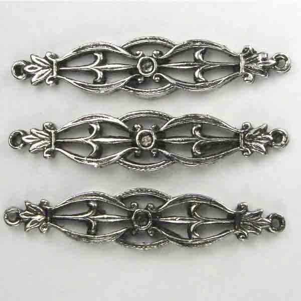 Antique Silver Plate 39x9 Cast Connector