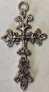 Antique Silver Plate 47x25MM Cross