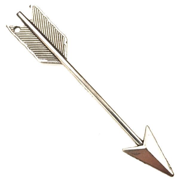 Antique Silver Plate 64x12MM Arrow