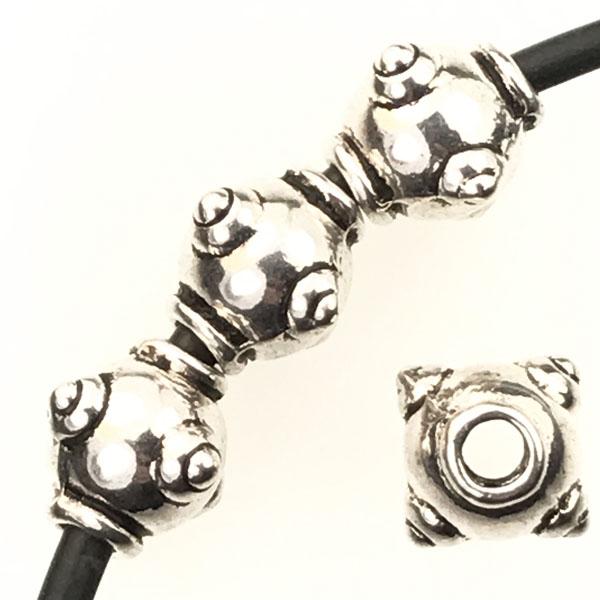 Antique Silver Plate 8mm Knobbed Ball