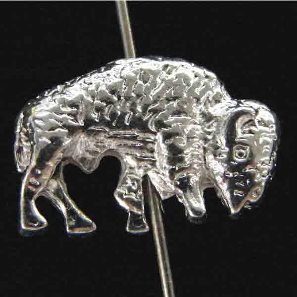 Antique Silver Plate 9x15MM Bison Bead