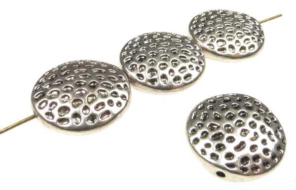 Antique Silver Plate Linsin (Coin) Bead 17MM