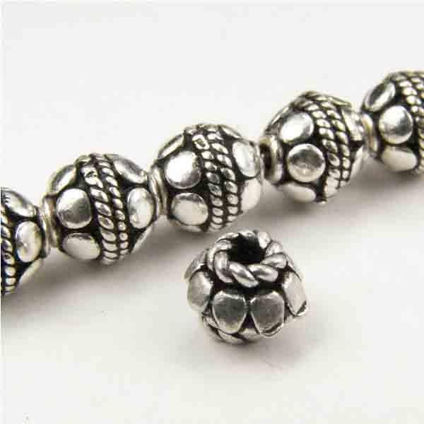 Antique Sterling Silver 6MM Rope and Spots Detail