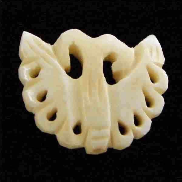 Antiqued White 22X19MM Bone Butterfly