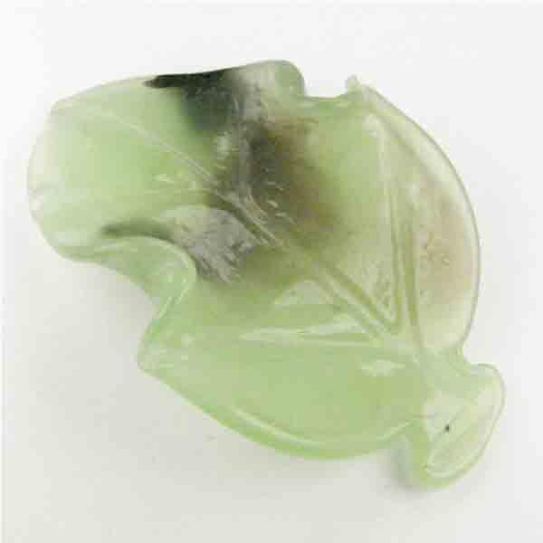 Aprox. 40MM Jade Green Hand Formed Leaf