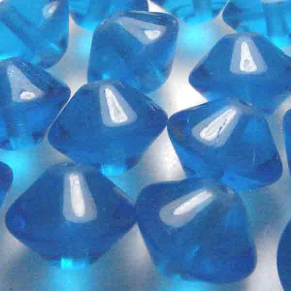 Aqua 10X12MM Smooth Bicone