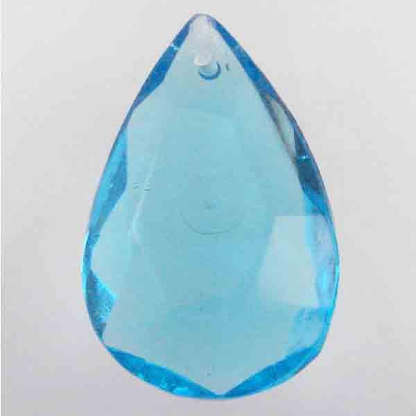 Aqua 12X9MM Vintage Faceted Tear