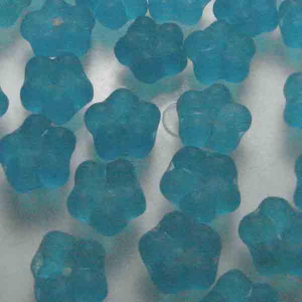 Aqua 3X7MM Matte Flower