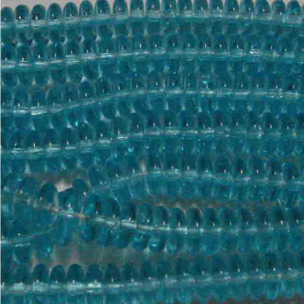 Aqua 6x3MM Belly Rondelle